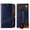 Dark blue, variant on Real Genuine Leather for Crazy Horse Pattern for iPhone 17 Pro Max Case Flip Case Classic Business with Card Slots with Full Body Screen Camera Shockproof Protective Cover