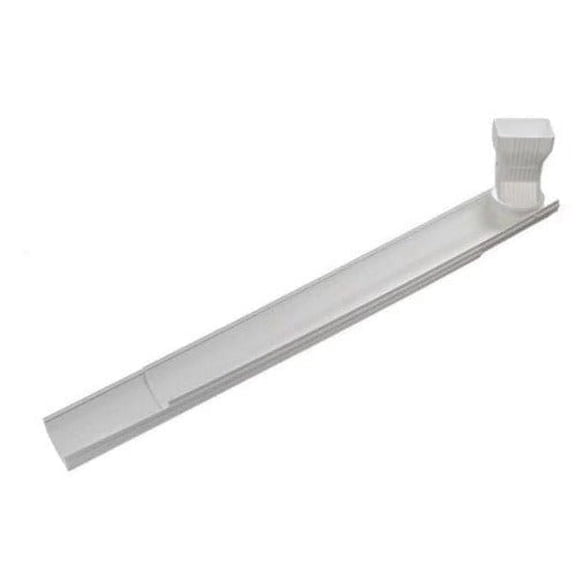 Thermwell GWS3W White Adjustable 6 Foot Flip Up Extendable Downspout Extender - Quantity of 12