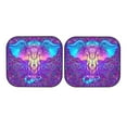 thumbnail image 3 of Uemuo Elephant in Tribal Style Printed 2 PCS Car Windshield Sun Shade, Auto Sun Heat and UV Rays Blocker, Foldable Automotive Front Window Sunshade Protector, 3 of 7