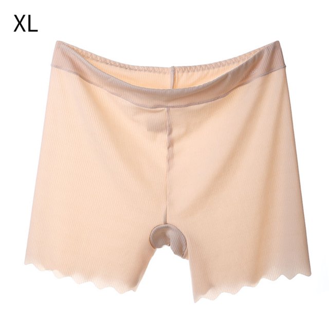 Calzoncillos para mujer Bragas de talla grande de seda helada Calzoncillos tipo bóxer de seguridad transpirables Ropa interior de lencería, Albaricoque, XL Advancent AP001217-01B