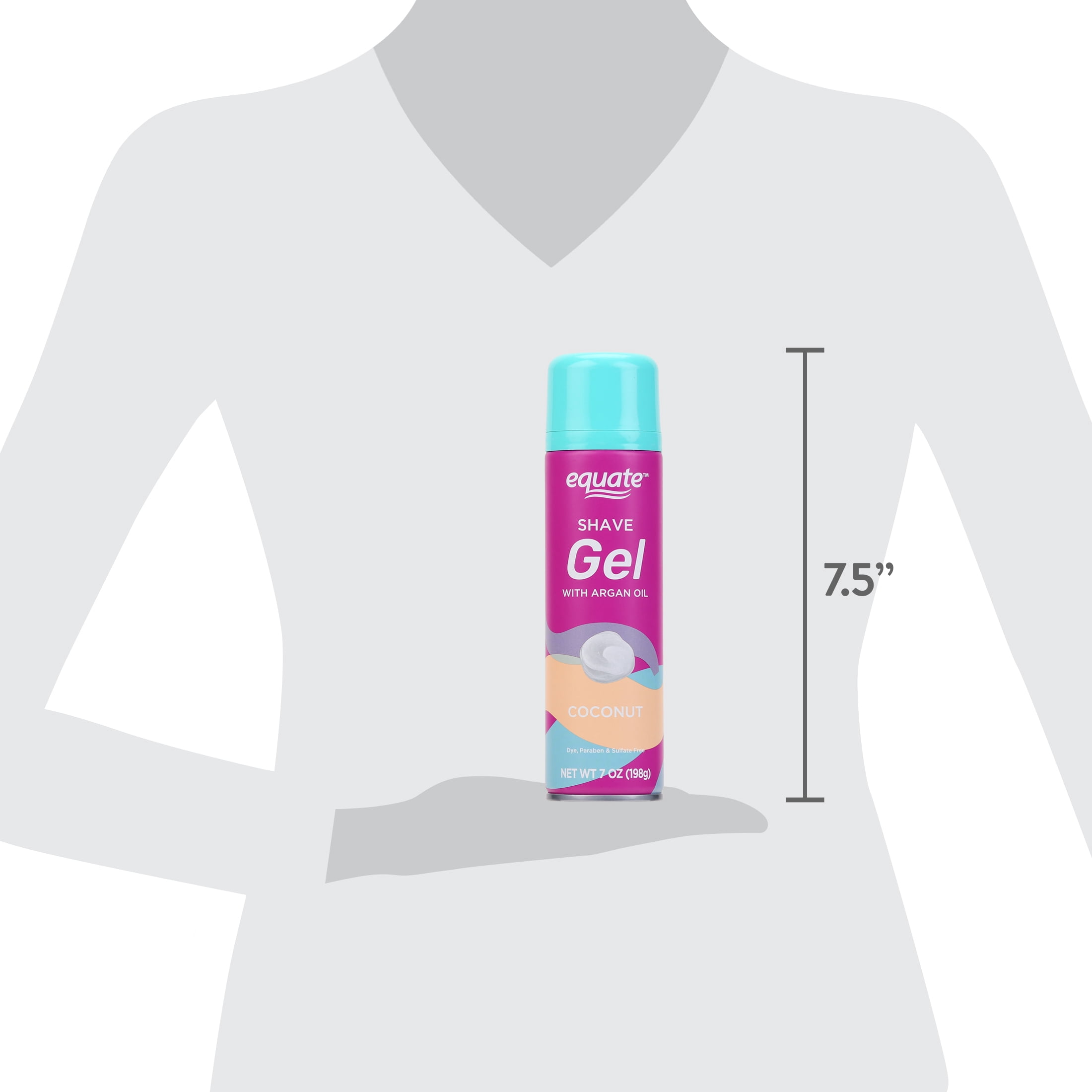 Equate Women's Shave Gel with Argan Oil and Coconut, 7 oz