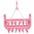 thumbnail image 2 of Laundry Rack, 32 Clips Socks Drying Rack Clothes Dryer Rack Clothes Dryer Drying Rack, For Household Hanger Shower Curtain Rod Clothes Line, 2 of 4