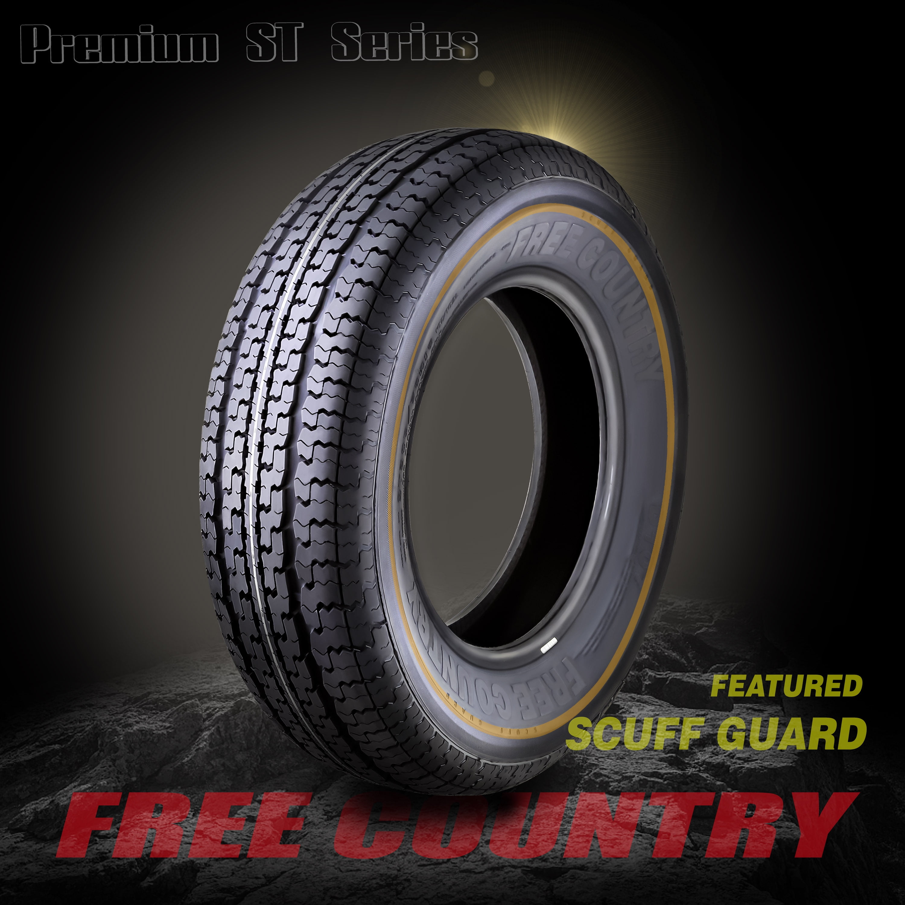 Free Country Trailer Tire Wheel Assembly ST225/75R15 10-Ply E 117M 6 Lug on 5.5" PCD White Spoke Rim
