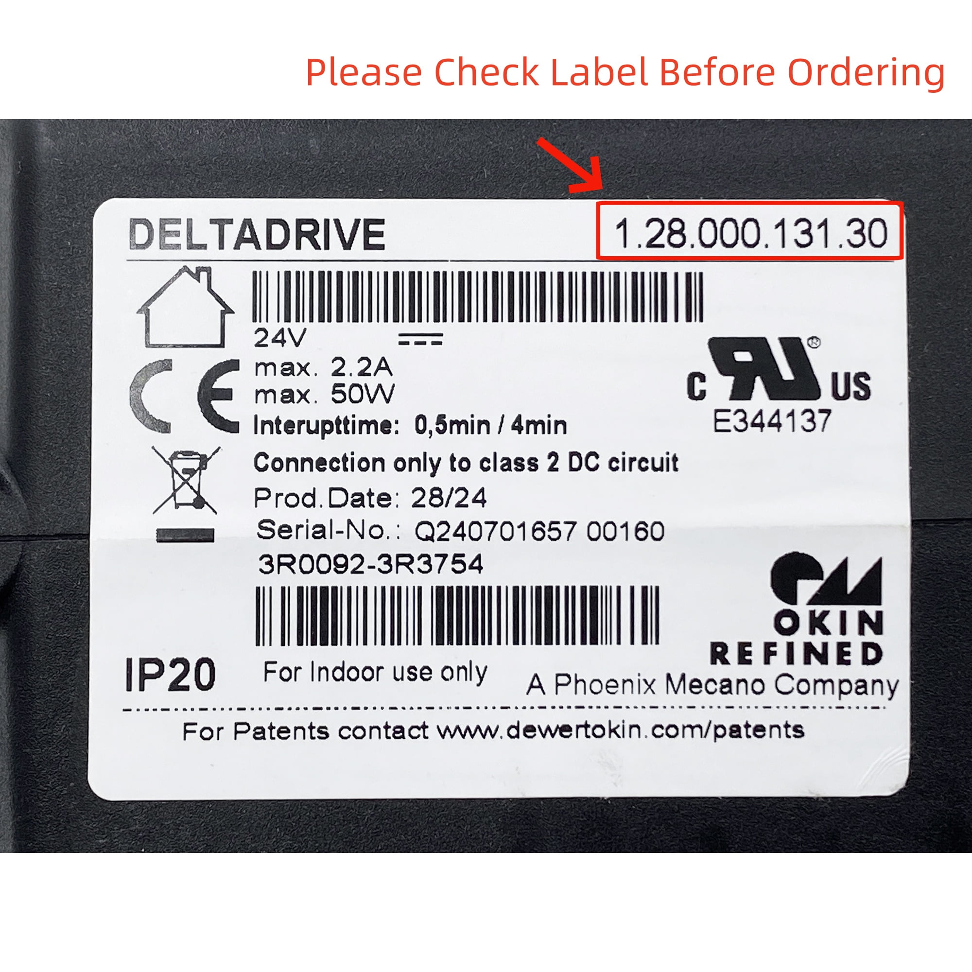 Okin Deltadrive Actuator Motor Model 1.28.000.131.30 Replacement for Lift Chair Power Recliner