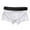White, variant on zeranth Mid-Rise Elastic Waistline Men Panties Simple Patchwork Color U Convex Shorts Briefs