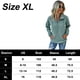 thumbnail image 2 of Sudadera de manga larga con solapa y media cremallera para mujer, color sólido, elegante, holgado, informal (verde grisáceo), 2 of 6