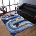 thumbnail image 1 of Rugsotic Carpets Hand Tufted, Kids Wool Area Rug, Blue, 3'x5', 1 of 5