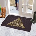 thumbnail image 5 of Shine Christmas Tree Linen Nonslip Floor Mat, Entryway Doormat Durable Low-Profile Mat Home Decor, Rug Washable Kitchen Bathroom Laundry Bedroom Living Room Doormats 30x17in, 5 of 6