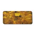 thumbnail image 1 of Art Computer Mouse Pad, Vintage Woman with Reflection Effects on Drawing Old Fashion Lady Paint Print, Rectangle Non-Slip Rubber Mousepad X-Large, 35" x 15", Ginger Earth Yellow, by Ambesonne, 1 of 2