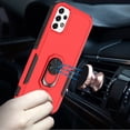 thumbnail image 3 of For Apple iPhone 11 (6.1") Hybrid Rugged Hard Drop-Proof 3 Layer Protection Military Grade Armor with Metal Ring Stand Case Cover fit iPhone 11 - Red, 3 of 8