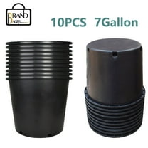 10 Pack Nursery Pots 7 Gallon Heavy Duty Plastic Nursery Pots for Plants