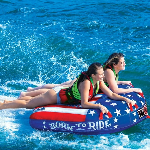 WOW Watersports 20-1010 Born to Ride 1 to 2 Person Towable Tube w/ Handles