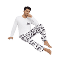 thumbnail image 5 of Men's panda-print casual long-sleeved long pants pajama set - suitable for both at-home wear and for wearing outside., 5 of 6