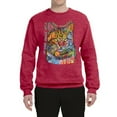 thumbnail image 3 of Dean Russo If Cats Could Talk Cat Lover Unisex Crewneck Graphic Sweatshirt, Vintage Heather Red, X-Large, 3 of 6