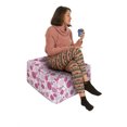 thumbnail image 2 of Pink Polka Dots Rectangle Pouf, Monotone Print of Circles in Different Sizes on a Plain Backdrop, Foot Stool for Living Room Office Ottoman with Cover, 25", Pink Pale Pink White, by Ambesonne, 2 of 4
