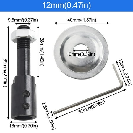 

1 Set Spindle Adapter for Grinding Polishing 5-16Mm Shaft Motor Bench Grinder