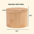 thumbnail image 2 of Salero de Bambú (Paquete de 3), Salero con Cuchara Incorporada, Recipiente para con Tapa Magnética Giratoria., 2 of 5