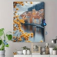thumbnail image 4 of European Town River Landscape Canvas Print/Wall Art， Perfect for Living Room， Bedroom， Office， Dining Room， and Kitchen Decoration., 4 of 8