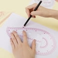 thumbnail image 2 of Necvior French Curved Ruler Craft Sewing Tool Multifunction Measure Ruler Clear Scale, 2 of 12