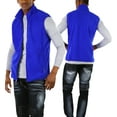 thumbnail image 5 of ToBeInStyle Men's Zip Up Sleeveless High Collar Polar Fleece Vest - Royal Blue - XL, 5 of 7