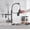 ORB JIAN BAI, variant on Blackend Spring Kitchen Faucet Pull Out Side Sprayer Dual Spout Single Handle Mixer Tap Sink Faucet 360 Rotation Kitchen Faucets