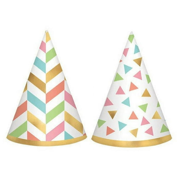 Pastel Confetti Mini Cone Hats (12ct)