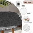 thumbnail image 5 of Black Geometric Round Fitted Tablecloth with Elastic Edge, Waterproof Table Cloth Table Cover for 45"-54" Tables, White Greek Key Design Burlap Modern Art Tablecloths for Dining Picnic Indoor Outdoor, 5 of 9
