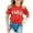 Z1216a-Red, variant on AWZXDE Girls Solid Color Short Sleeve Tshirt with Letter Print Graphic Tee Top for Girls Toddler Casual Summer T Shirt Pink,7-8 Years