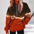 thumbnail image 2 of Ashirexll Womens Long Sleeve Tops, Womens Hoodies Pullover, Fall and Winter Gradient Print Hooded Long Sleeve Pocket Sweatshirt, 2 of 5