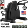 Brand New Portable Fitness Pedal Stationary Under Desk Indoor Exercise Machine Bike for Arms, Legs, Physical Therapy with LCD Display Calorie Counter Black