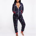 thumbnail image 3 of Family Matching Women Holiday Romper Christmas Pyjamas Xmas Nightwear Jumpsuits Long Sleeve Hooded Ladies Winter Warm Homewear, 3 of 5