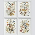 thumbnail image 3 of PixonSign Framed Wall Art Modern Dried Flower Exhibition Posters, Set of 4 Colorful Wildflowers Botanical Illustrations Wall Decor, Farmhouse Adhesive Canvas Prints for Home Decor -, 3 of 5