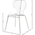 thumbnail image 3 of Meridian Furniture Clarion 18"H Metal Dining Chair in Chrome (Set of 2), 3 of 6