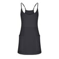 thumbnail image 5 of WREESH Womens Tank Nightgowns Fashion V-Neck Chemise Racerback Sleeveless Sleep Dress Solid Pullover Dress with Pockets Black, 5 of 9