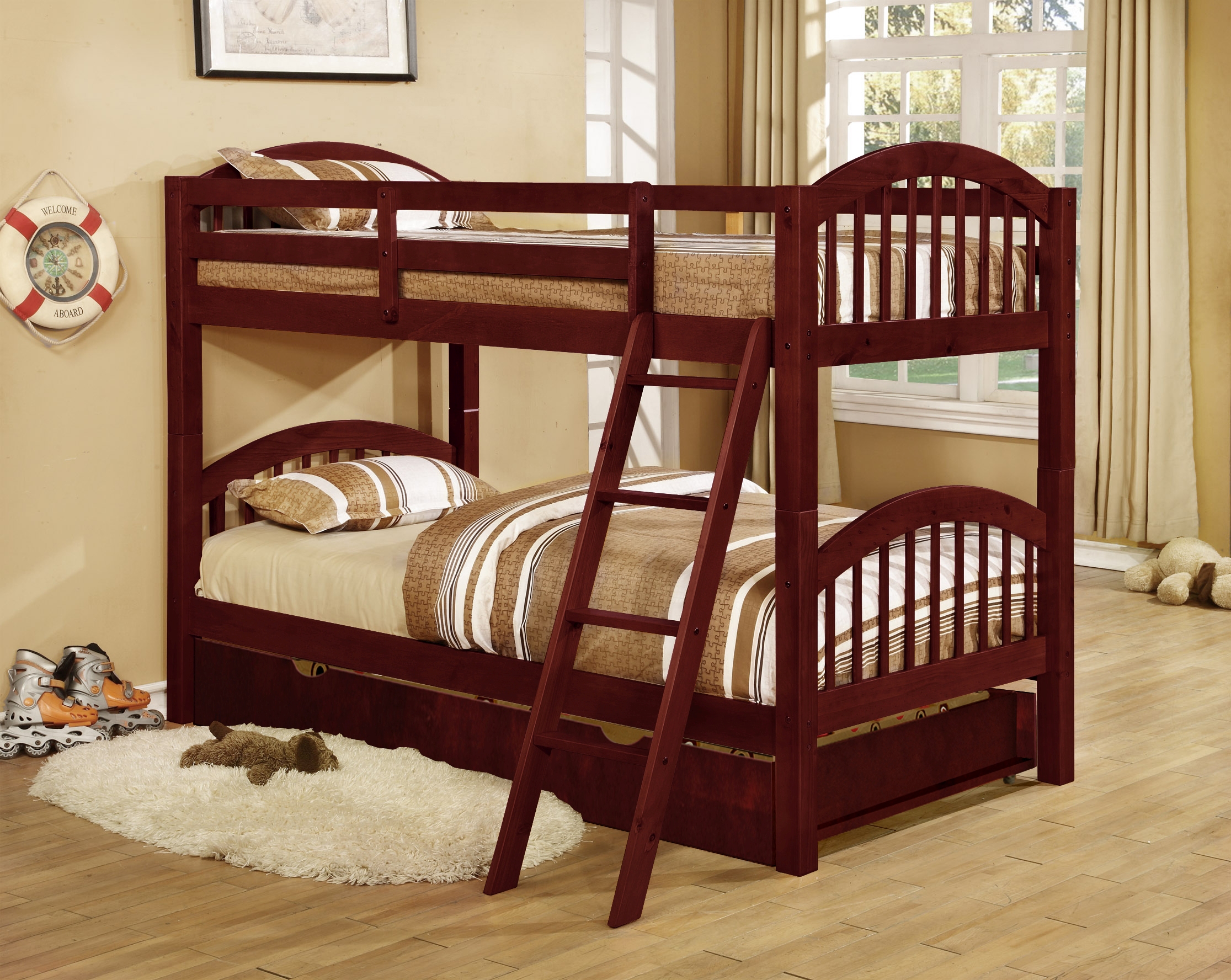 Glenmount Convertible Twin Arched Bunk Bed