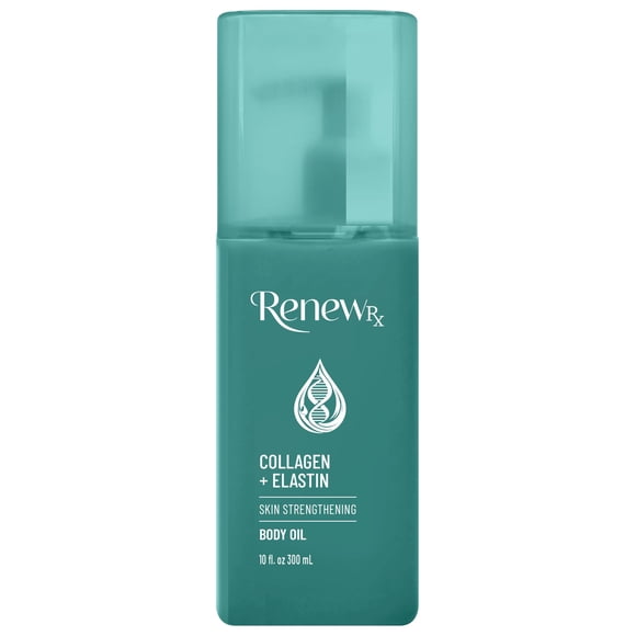RENEW RX Colágeno + Elastina Aceite Restaurador Fortalecedor de la Piel Aceite Corporal Hidratante - Hidratante y Reafirmante Cuidado de la Piel Cuidado de la Piel Vegano 10 fl oz