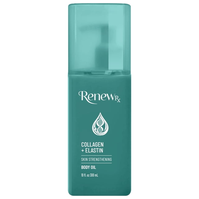 RENEW RX Colágeno + Elastina Aceite Restaurador Fortalecedor de la Piel Aceite Corporal Hidratante - Hidratante y Reafirmante Cuidado de la Piel Cuidado de la Piel Vegano 10 fl oz