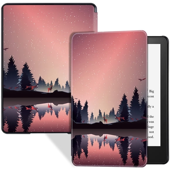 Funda delgada de cuero PU BOZHUORUI para Kindle Paperwhite de 6,8"