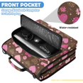thumbnail image 6 of Zipper Binder with Shoulder Strap 2 inch 3 Ring Waterproof File Folder Organizer Bag 500 Sheet Pink and Brown Hearts Pattern, 6 of 8
