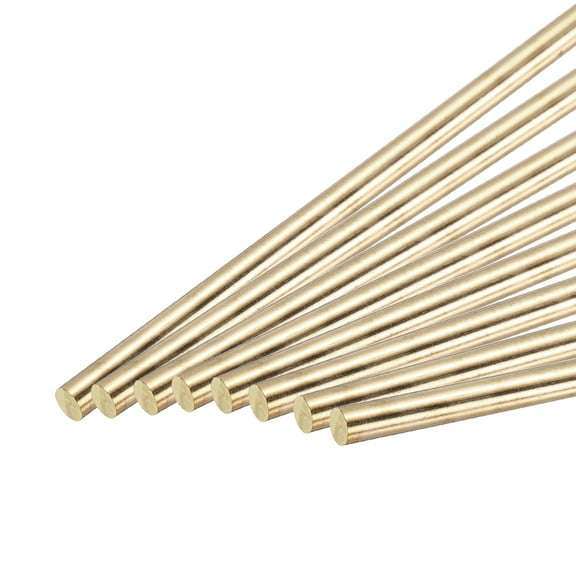 5mm x 300mm Brass Round Rod, Metal Solid Shaft Rods Lathe Bar 8pcs