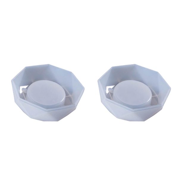 Wosthever Molds Easy to Demold Casting Mirror Reusable DIY Mould Handicraft Glue Surface Crystal Accessories Supplies Craft Sección lateral más profunda 2piezas Wosthever CBP287959