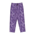thumbnail image 6 of Uemuo Lavender Flowers Pattern Women's Wide Leg Palazzo Lounge Pants with Pockets Light Weight Loose Comfy Casual Pajama Pants-Medium, 6 of 9