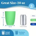 thumbnail image 2 of xianyou-20 OZ Wheat Straw Cups Set of 6, Drinking Cups Unbreakable Plastic Cups Reusable, Dishwasher and Microwave Safe Water Stackable Cups for Kitchen- Coastal Feast, 2 of 4