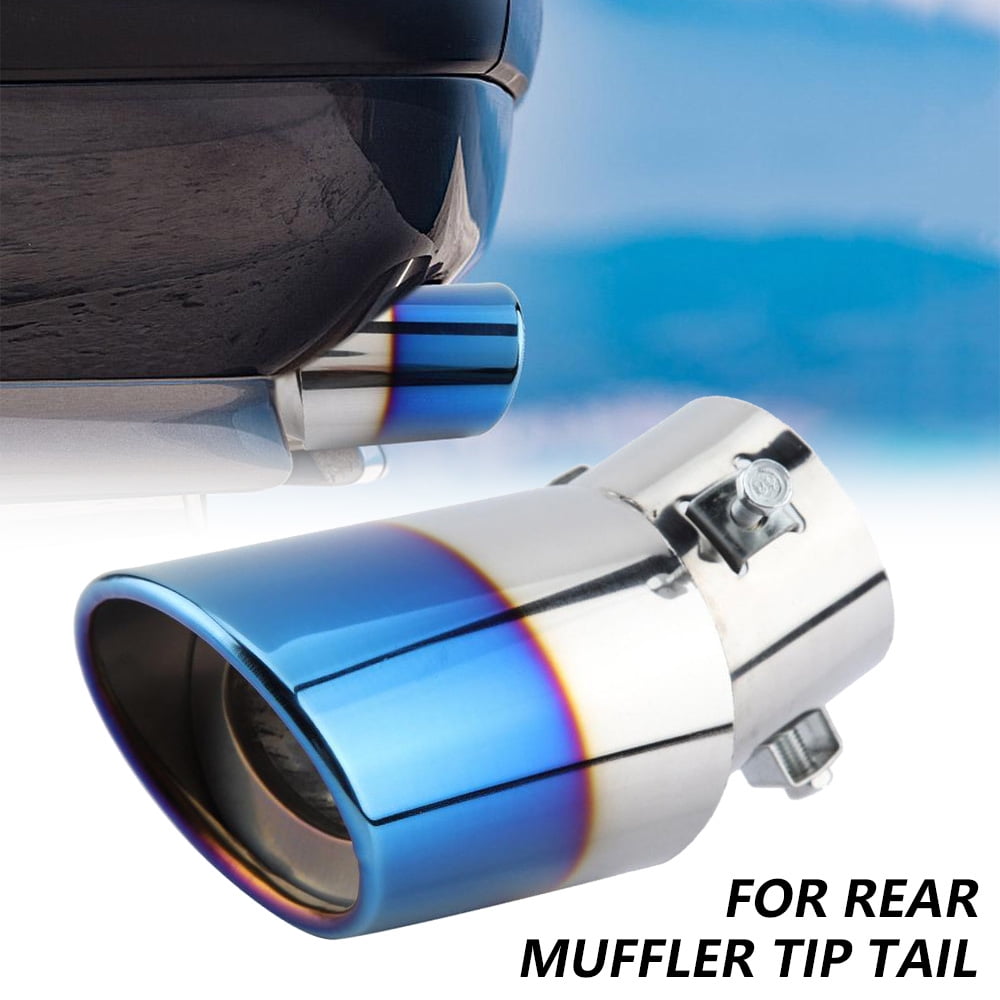 Fyeme Exhaust Tail Muffler Tips, Curved Exhaust Tip, Universal Car