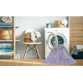 thumbnail image 2 of Ahgly Company Machine Washable Indoor Square Transitional Purple Mimosa Purple Area Rugs, 4' Square, 2 of 7