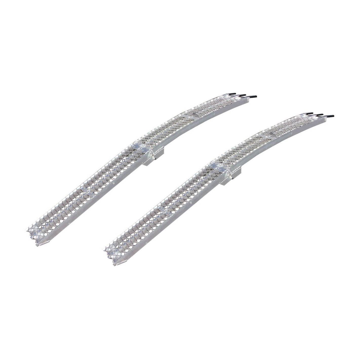 Topeakmart Silver 70 Aluminum Tri-Fold Loading Ramp Set Folding Ramp