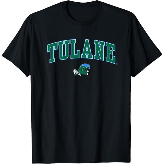 Tulane Green Wave Arch Over Vintage T-Shirt BLACK Unisex S-5XL Hot Trending Shirt, Vintage Birthday Gift
