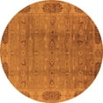 thumbnail image 1 of Ahgly Company Indoor Round Oriental Orange Traditional Area Rugs, 7' Round, 1 of 4
