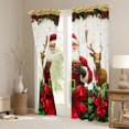 thumbnail image 3 of Castle Fairy Teens Santa Claus Blackout Curtains Set of 2 (52x84 Each),Bowknot Deer Window Curtains,Merry Christmas Curtains and Drapes,Super Cozy Room Decor, 3 of 6