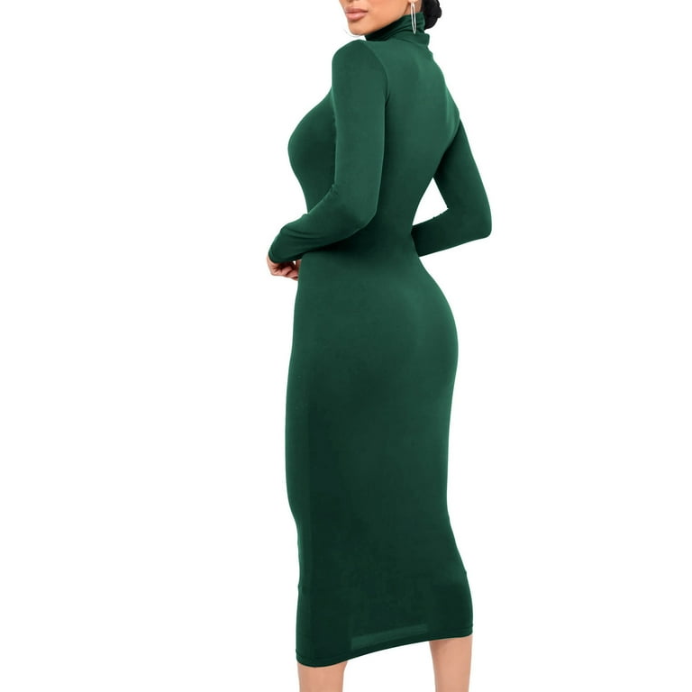 green holiday dress midi Hunter Green Midi Dress main image 1